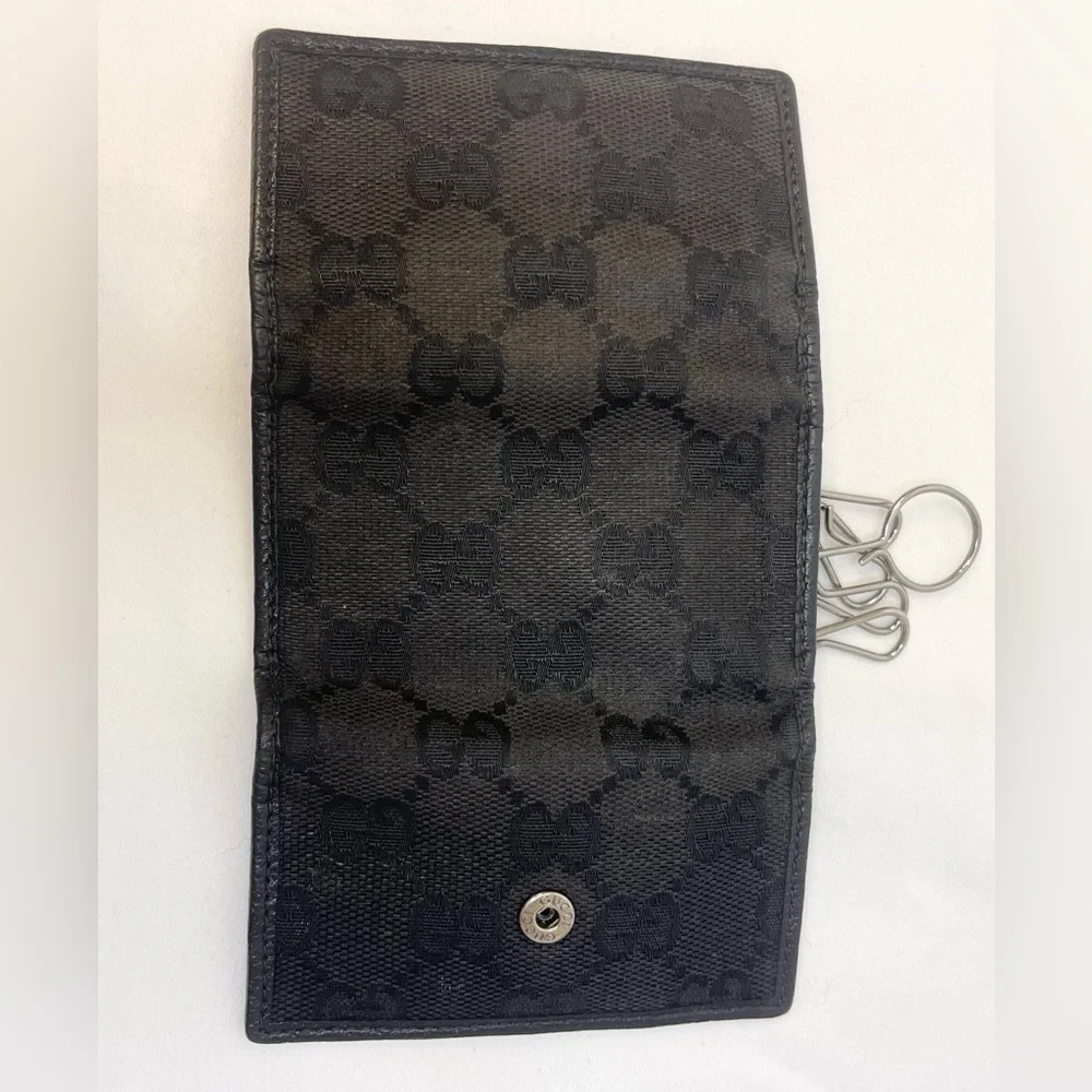 Gucci Black GG Canvas Card & Key Case with Original Box & Cards from Japan 2009 - Picture 9 of 16